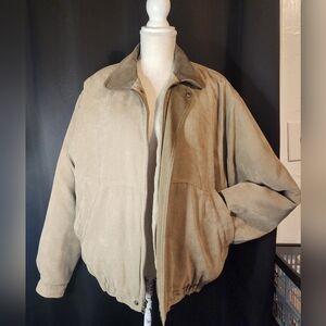 Members Only Black Label Medium Tan Bomber Jacket